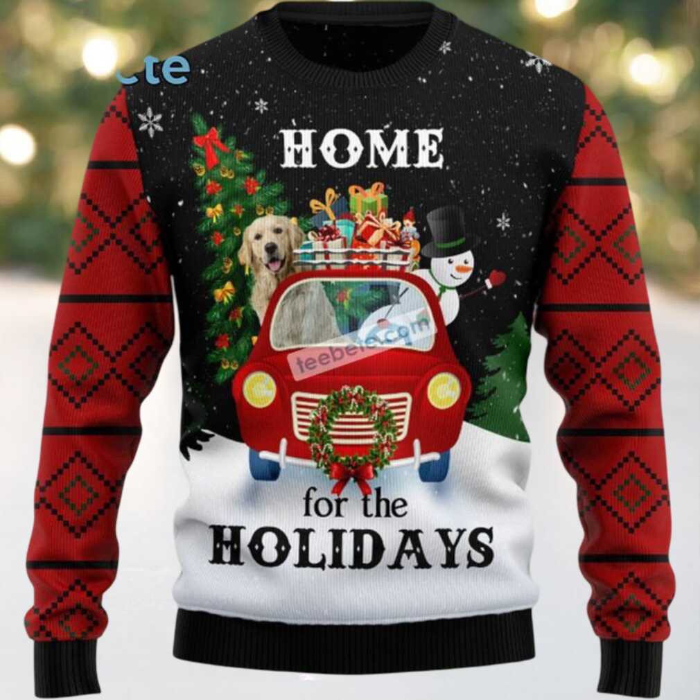 Golden Retriever Dog Mom And Snowman Ugly Sweaters For Couples Red Black, hoodie, sweater, long sleeve and tank top Matching Golden Retriever Dog Mom and Snowman Ugly Sweaters for Couples in Red and Black