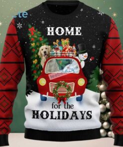 Golden Retriever Dog Mom And Snowman Ugly Sweaters For Couples Red Black, hoodie, sweater, long sleeve and tank top Golden Retriever Dog Mom And Snowman Ugly Sweaters For Couples Red Black