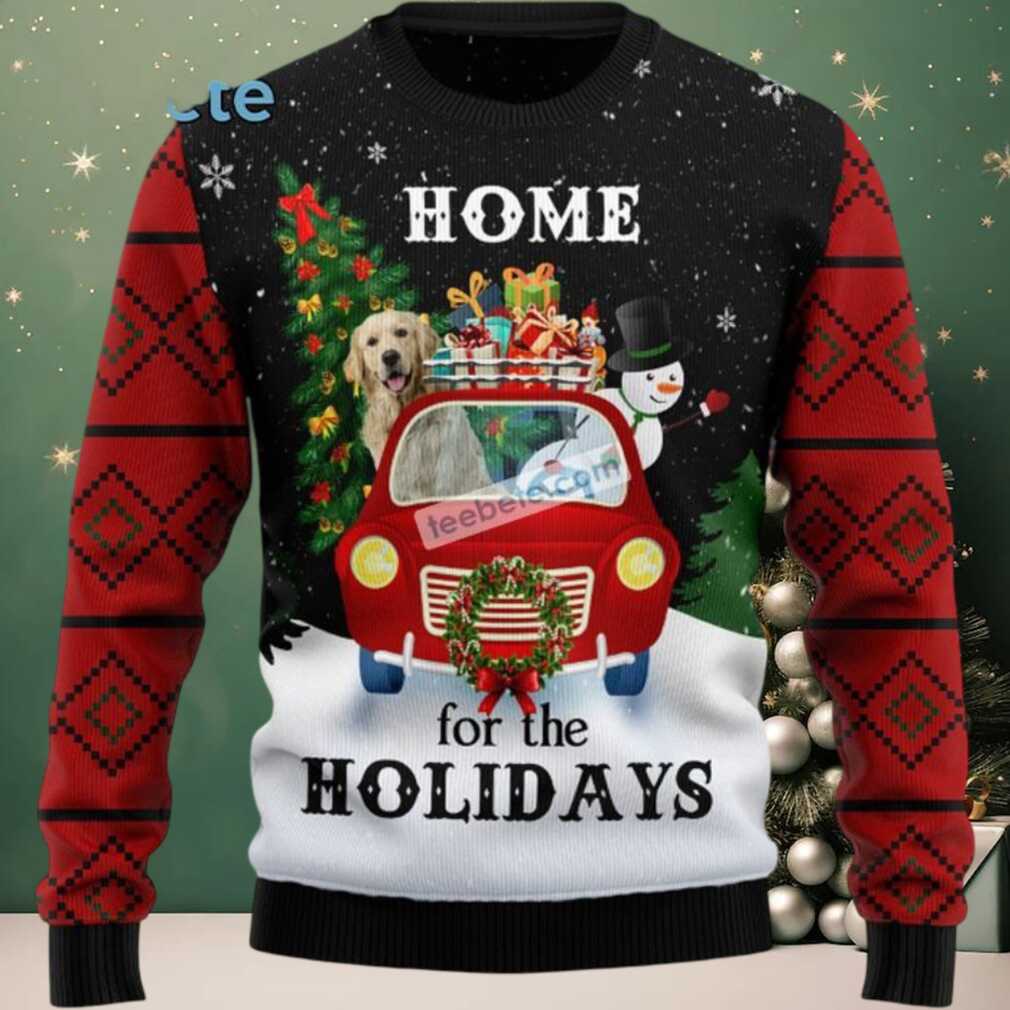 Golden Retriever Dog Mom And Snowman Ugly Sweaters For Couples Red Black, hoodie, sweater, long sleeve and tank top Couple wearing matching Golden Retriever Dog Mom and Snowman Ugly Christmas Sweaters