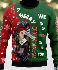 Golden Retriever Dog Mom Face Ugly Christmas Sweater Green Red Big And Tall