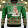 Dachshund Dog Face Santa Paw Ugly Christmas Sweater Womens Green Dachshund Dog Face Santa Paw Ugly Christmas Sweater Womens Green