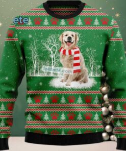 Golden Retriever Dog Mom Ugly Christmas Sweater Green Cute, hoodie, sweater, long sleeve and tank top Golden Retriever Dog Mom Ugly Christmas Sweater Green Cute