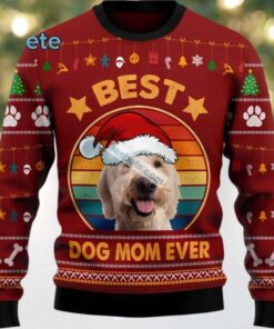 Goldendoodle Dog Mom Ever Ugly Cardigan Christmas Red