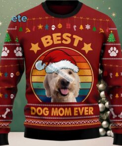 Goldendoodle Dog Mom Ever Ugly Cardigan Christmas Red
