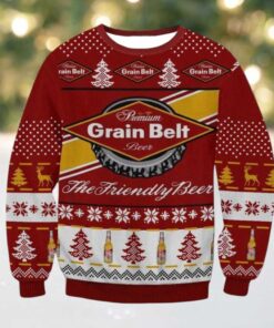 Grain Belt Beer Ugly Christmas Sweater 2025