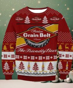 Grain Belt Beer Ugly Christmas Sweater 2025