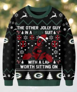 Green Bay Packers Official NFL Deadpool Christmas Ugly Sweater NY