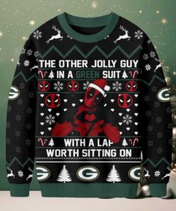 Green Bay Packers Official NFL Deadpool Christmas Ugly Sweater NY