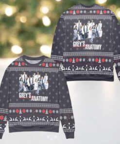 Greys Anatomy Characters Snowflake Pattern Ugly Christmas Sweater