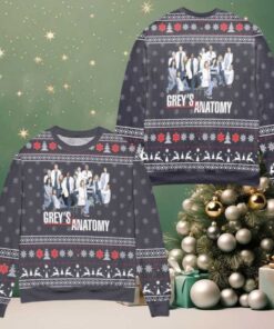 Greys Anatomy Characters Snowflake Pattern Ugly Christmas Sweater