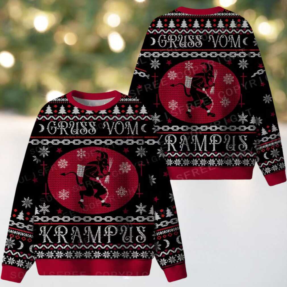 Gruss Vom Krampus Ugly Christmas Knit Sweatshirt Gruss Vom Krampus Ugly Christmas Knit Sweatshirt