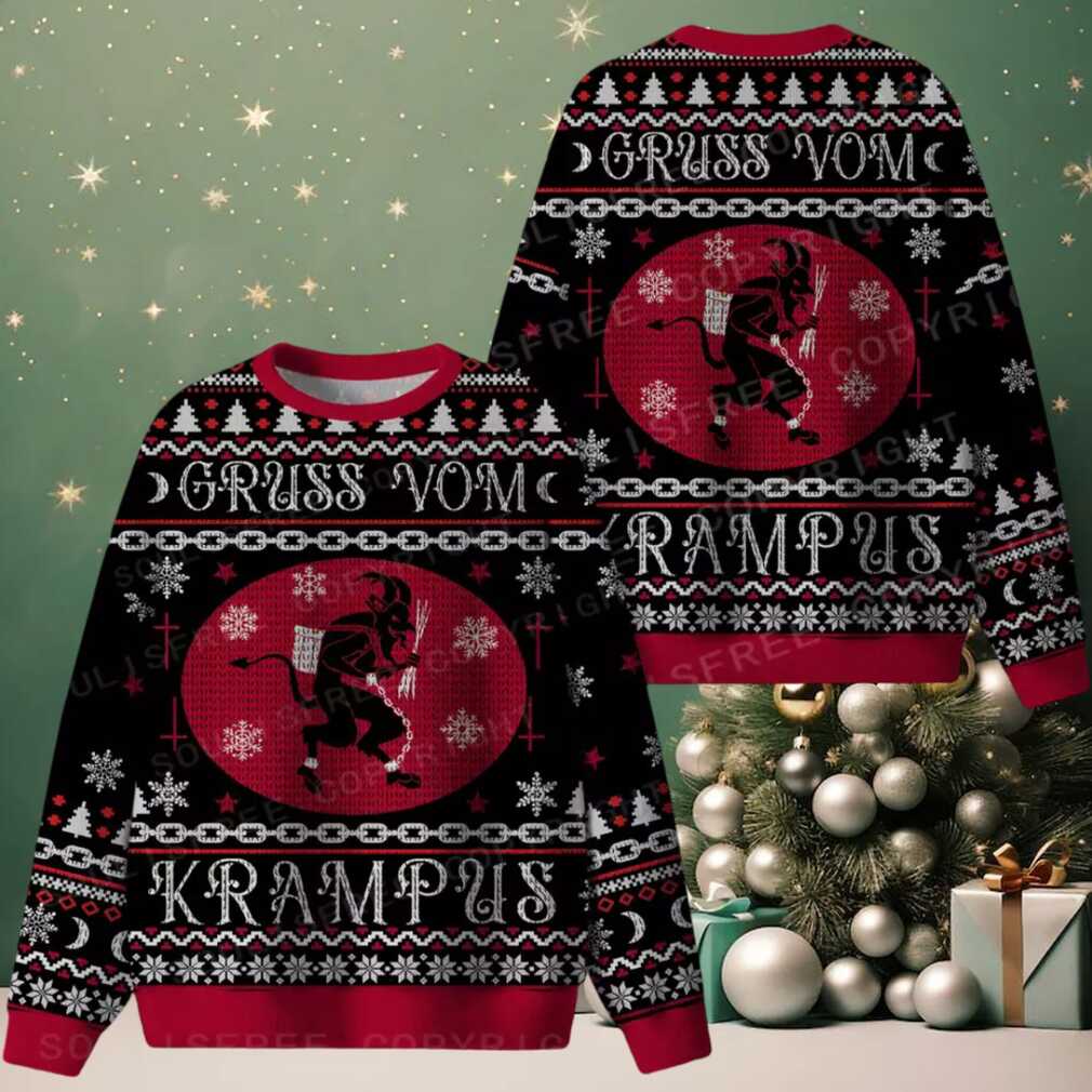 Gruss Vom Krampus Ugly Christmas Knit Sweatshirt Gruss Vom Krampus Ugly Christmas Knit Sweatshirt
