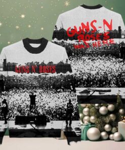 Guns N Roses Concert Performance Photo Guns N Roses Was Here Holiday Gift Ugly Christmas Sweater