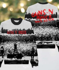 Guns N Roses Concert Performance Photo Guns N Roses Was Here Holiday Gift Ugly Christmas Sweater