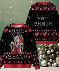 Hail Santa Ugly Christmas Knit Sweatshirt, hoodie, sweater, long sleeve and tank top Hail Santa Ugly Christmas Knit Sweatshirt