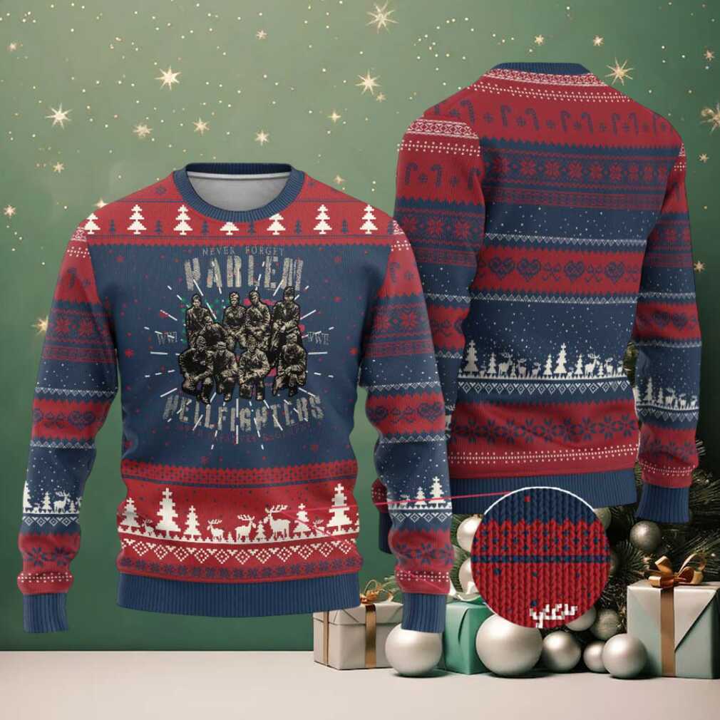 Harlem Hellfighters Ugly Christmas Sweater American Military Soldiers Black History Harlem Hellfighters Ugly Christmas Sweater American Military Soldiers Black History