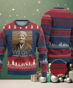 Harriet Tubman Ugly Christmas Sweater We Out 1849 Retro Black History, hoodie, sweater, long sleeve and tank top Harriet Tubman Ugly Christmas Sweater We Out 1849 Retro Black History
