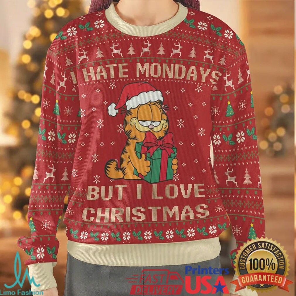 Hate Monday But Love Xmas Garfield Ugly Christmas Sweatshirt Hate Monday But Love Xmas Garfield Ugly Christmas Sweatshirt