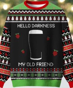 Hello Darkness My Old Friend Black Ugly Christmas Sweater