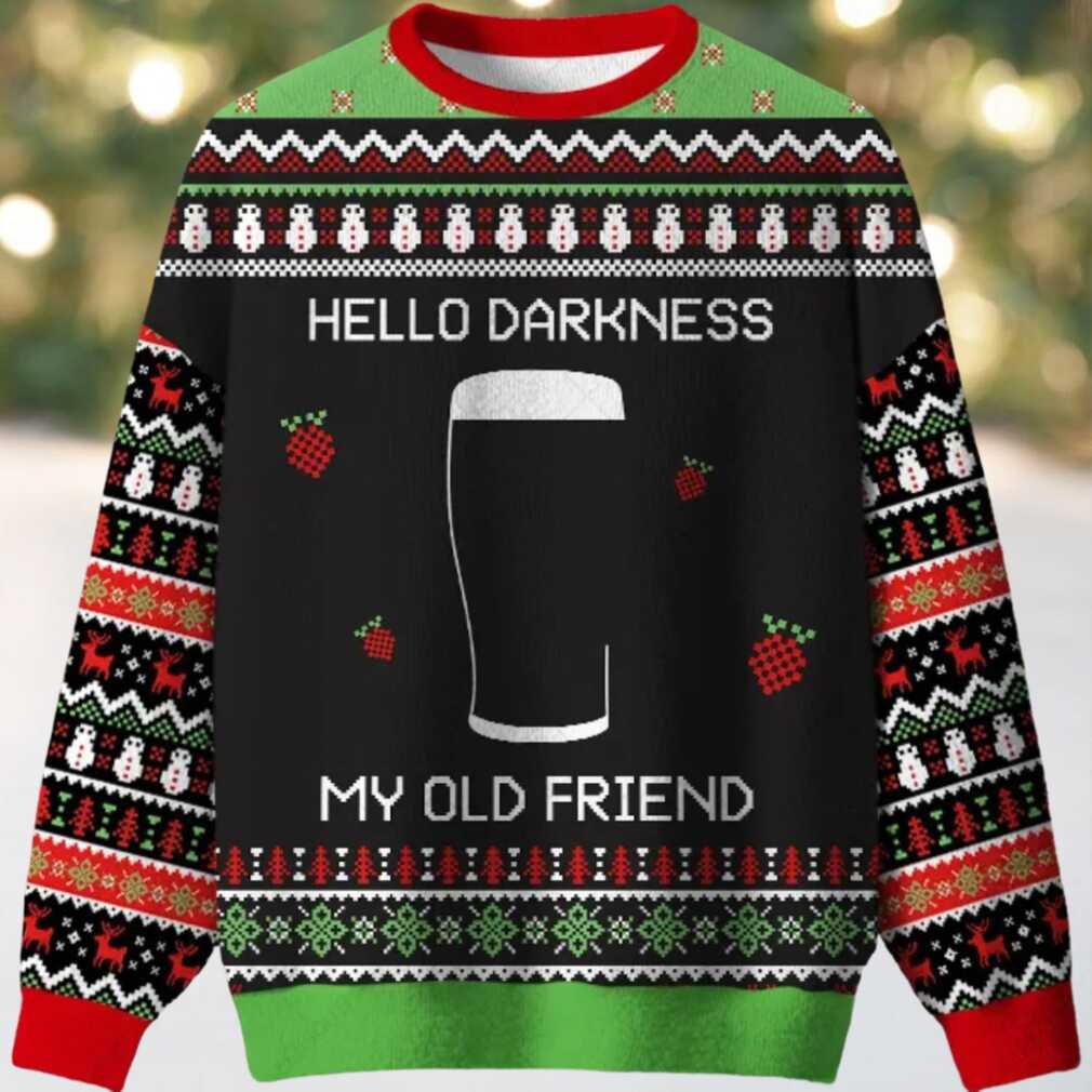 Hello Darkness My Old Friend Black Ugly Christmas Sweater Hello Darkness My Old Friend Black Ugly Christmas Sweater