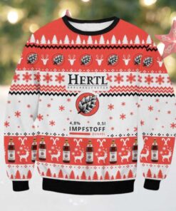 Hertl Impfstoff Dunkel Ugly Christmas Sweater 2025