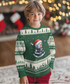 Hockey Puck Snowman Ugly Christmas Sweater Funny Holiday Xmas Gift, hoodie, sweater, long sleeve and tank top Hockey Puck Snowman Ugly Christmas Sweater Funny Holiday Xmas Gift