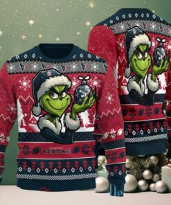 Houston Texans Grinch With Ornament Ugly Christmas Sweater Houston Texans Grinch With Ornament Ugly Christmas Sweater