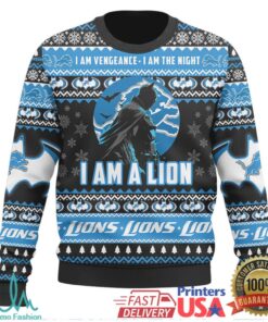 I Am A Lion Detroit Lions Batman Fan Ugly Sweater