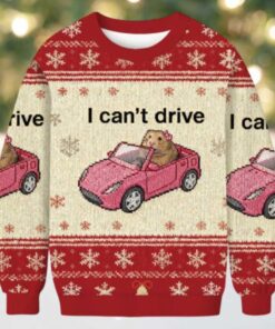 I Can’t Drive Funny Hamster Meme Christmas Ugly Sweatshirt