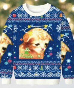 I Can’t Sad Cat Christmas Ugly Sweatshirt