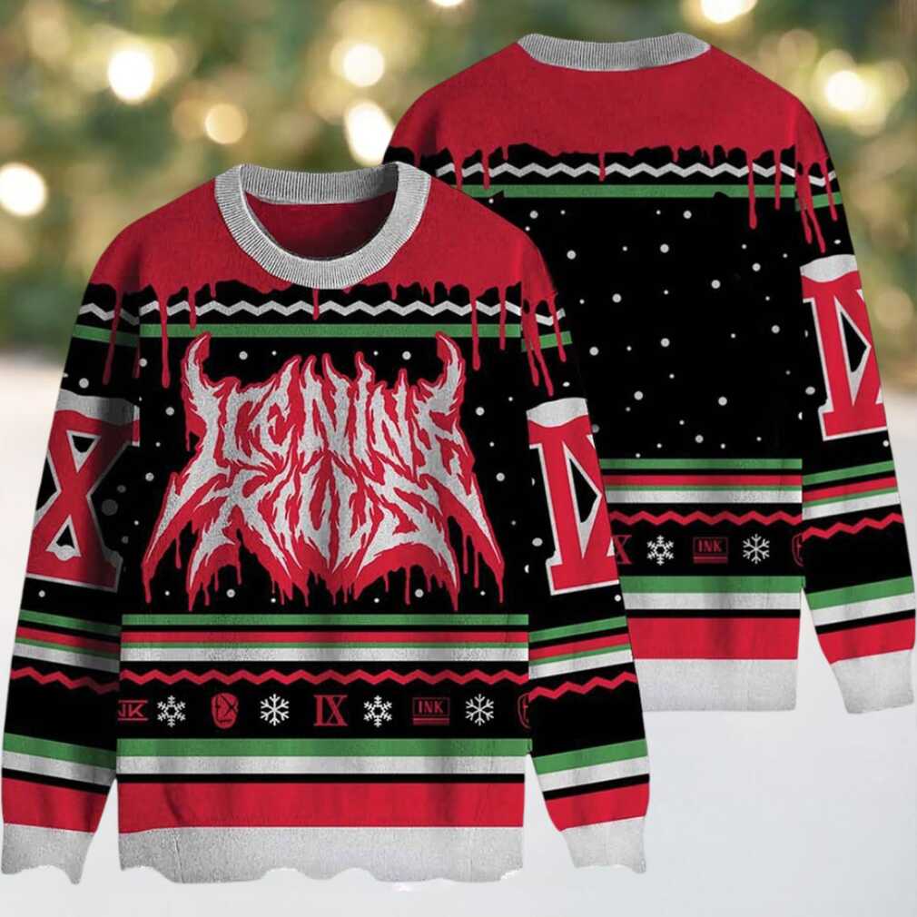 Ice Nine Kills Big Logo Horrorday Knitted Ugly Christmas Sweater Ice Nine Kills Big Logo Horrorday Knitted Ugly Christmas Sweater