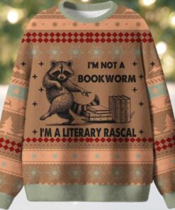 I’m Not A Bookworm I’m A Literary Rascal Ugly Christmas Sweater