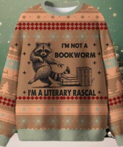 I’m Not A Bookworm I’m A Literary Rascal Ugly Christmas Sweater