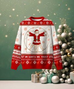 In Santa We Trust Ugly Christmas Sweatshirt In Santa We Trust Ugly Christmas Sweatshirt