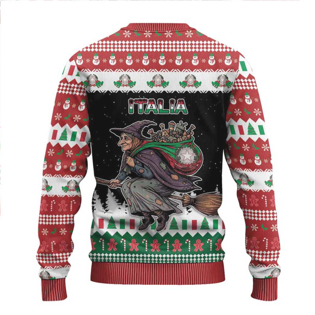 Italy Christmas Ugly Christmas Sweater La Befana Buon Natale Italy Christmas Ugly Christmas Sweater La Befana Buon Natale