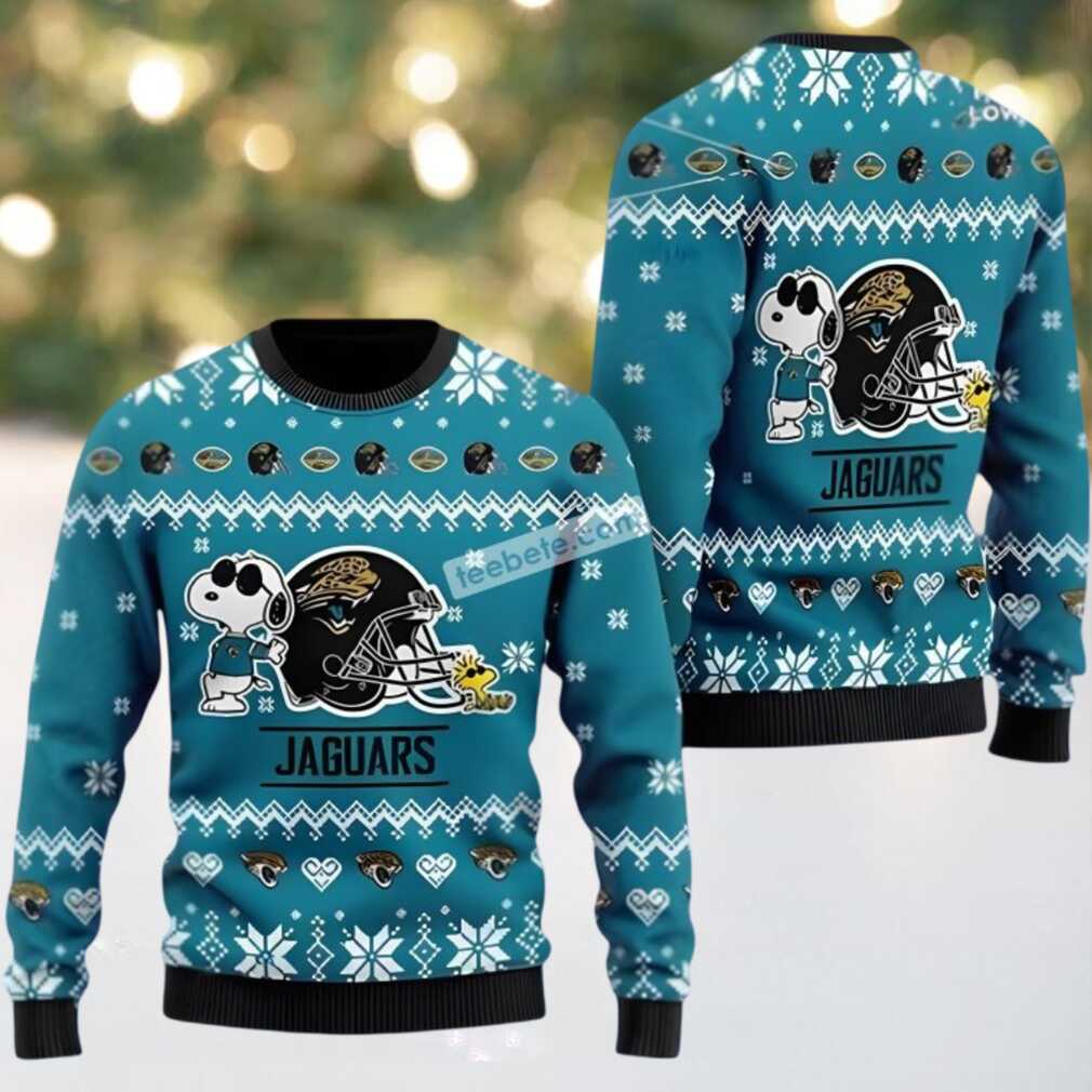 Jacksonville Jaguars Snoopy And Woodstock Ugly Xmas Sweater Party Blue Jacksonville Jaguars Snoopy And Woodstock Ugly Xmas Sweater Party Blue
