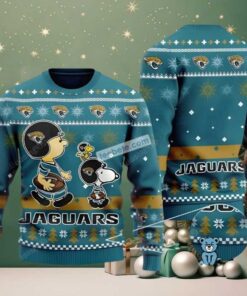 Jacksonville Jaguars Snoopy Charlie Brown Ugly Christmas Sweater Mens Green Jacksonville Jaguars Snoopy Charlie Brown Ugly Christmas Sweater Mens Green