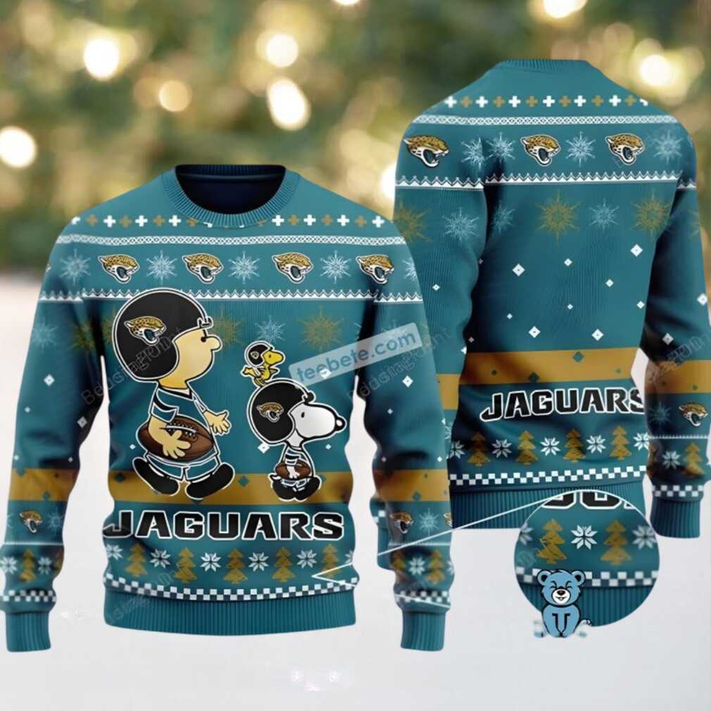 Jacksonville Jaguars Snoopy Charlie Brown Ugly Christmas Sweater Mens Green Jacksonville Jaguars Snoopy Charlie Brown Ugly Christmas Sweater Mens Green