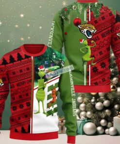 Jacksonville Jaguars The Grinch And Dog Max Ugly Christmas Sweaters Red Family Jacksonville Jaguars The Grinch And Dog Max Ugly Christmas Sweaters Red Family