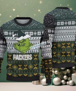 Jacksonville Jaguars The Grinch Face Ugly Xmas Sweater Green Womens
