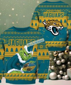 Jacksonville Jaguars The Grinch Stole Ball Ugly Christmas Sweater Green Vacation Jacksonville Jaguars The Grinch Stole Ball Ugly Christmas Sweater Green Vacation