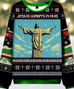 Jesus Wants A Hug Ugly Christmas Sweater