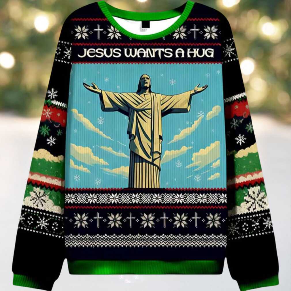 Jesus Wants A Hug Ugly Christmas Sweater Jesus Wants A Hug Ugly Christmas Sweater