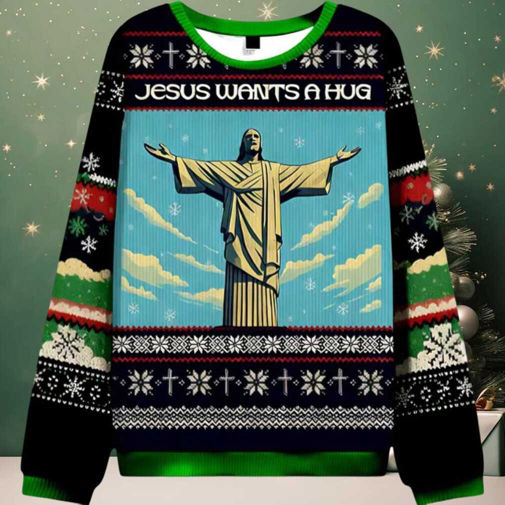 Jesus Wants A Hug Ugly Christmas Sweater Jesus Wants A Hug Ugly Christmas Sweater