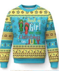 Just A Girl Who Loves Xmas In July Ugly Christmas Sweater Just A Girl Who Loves Xmas In July Ugly Christmas Sweater