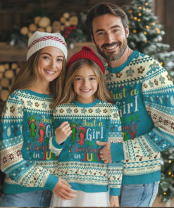 Just A Girl Who Loves Xmas In July Ugly Christmas Sweater