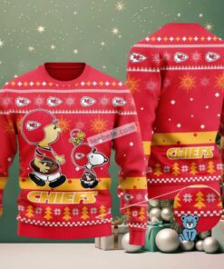 Kansas City Chiefs Charlie Brown Snoopy Ugly Cardigan Christmas Red Kansas City Chiefs Charlie Brown Snoopy Ugly Cardigan Christmas Red