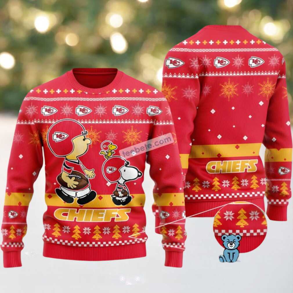 Kansas City Chiefs Charlie Brown Snoopy Ugly Cardigan Christmas Red Kansas City Chiefs Charlie Brown Snoopy Ugly Cardigan Christmas Red