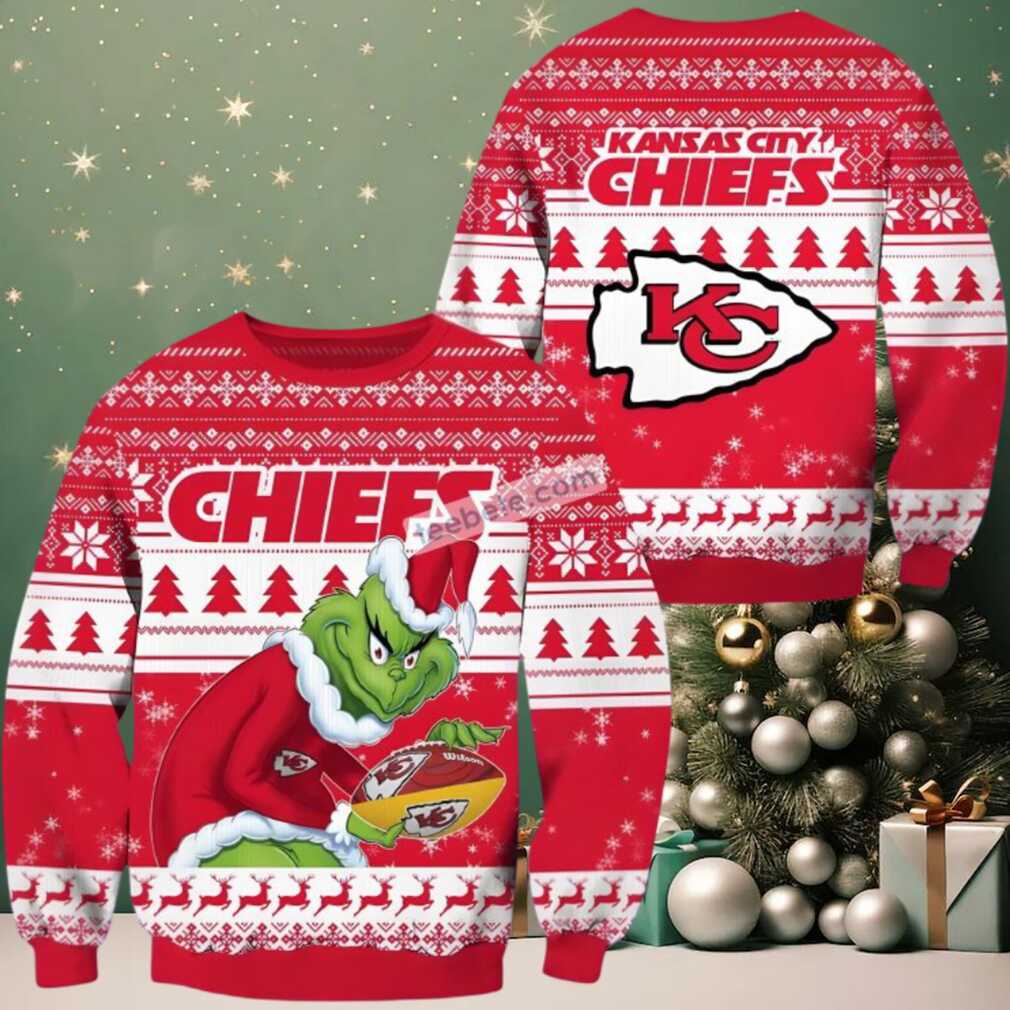 Kansas City Chiefs Christmas Grinch Stole Ugly Sweater Party Red Kansas City Chiefs Christmas Grinch Stole Ugly Sweater Party Red