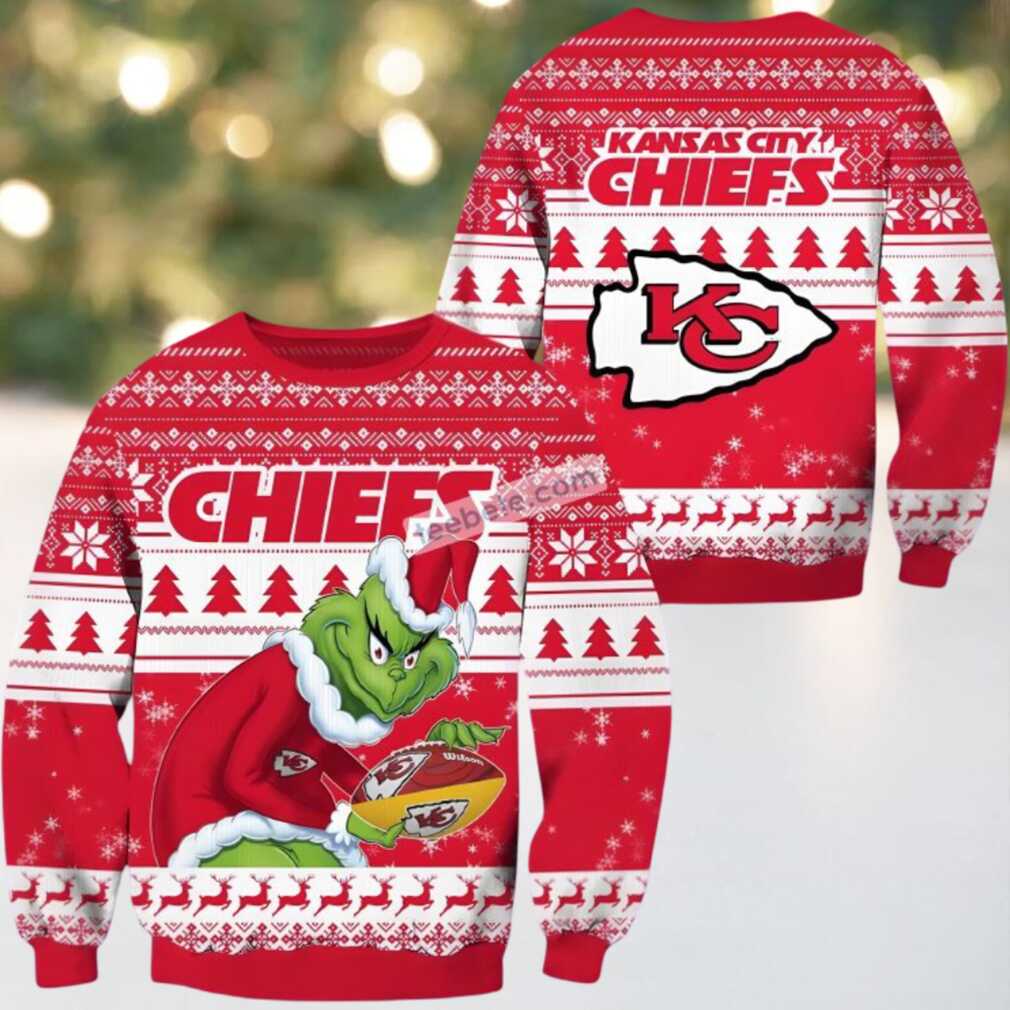 Kansas City Chiefs Christmas Grinch Stole Ugly Sweater Party Red Kansas City Chiefs Christmas Grinch Stole Ugly Sweater Party Red